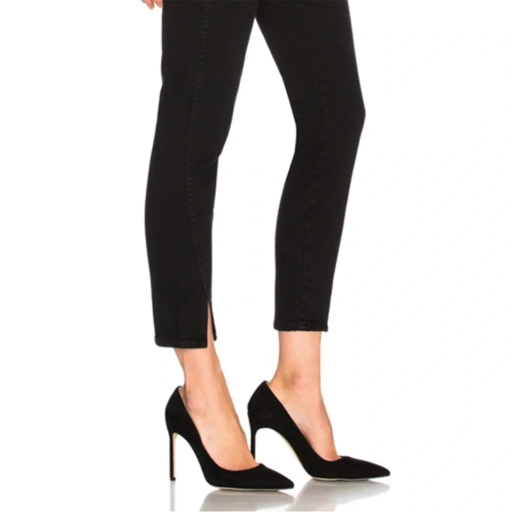 AMO X REVOLVE HIGH RISE TWIST SKINNY JEANS SIZE 28 black magic